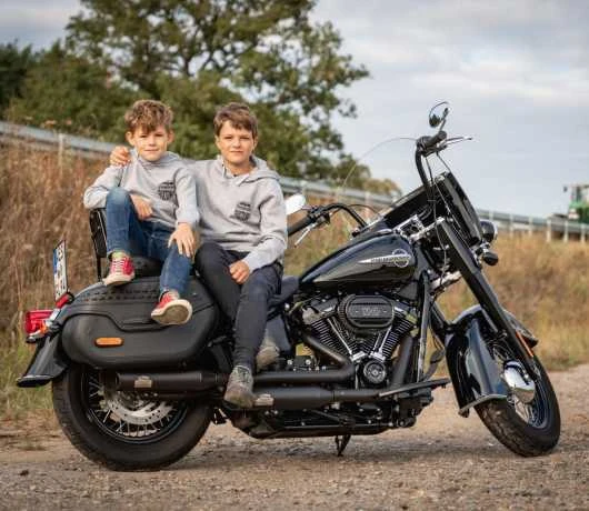 Thunderbike Kids Hoodie New Custom Grau 3 Thunderbike Kids Hoodie New Custom Grau – Bild 3