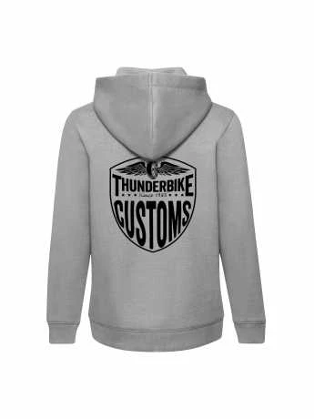 Thunderbike Kids Hoodie New Custom Grau 2 Thunderbike Kids Hoodie New Custom Grau – Bild 2