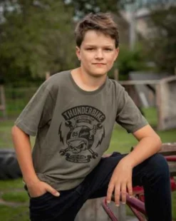 Thunderbike Kids T-Shirt Boneracer Olive -Thunderbike 19 01 1154v 3