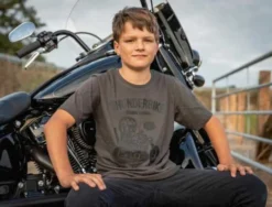 Thunderbike Kinder T-Shirt Chopper Biker Grau -Thunderbike 19 01 134 4