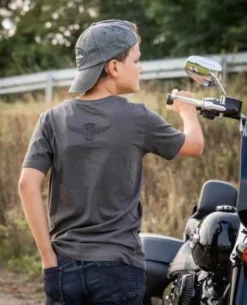 Thunderbike Kinder T-Shirt Chopper Biker Grau -Thunderbike 19 01 1343v 3