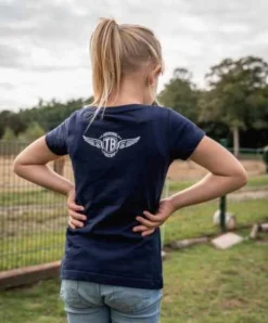 Thunderbike Kinder T-Shirt Girl Skull Rider Blau -Thunderbike 19 01 1359av 41