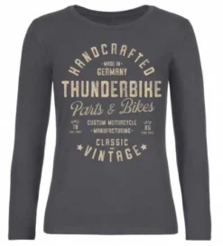 Thunderbike Damen Longsleeve Handcrafted Grau