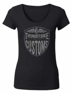 Thunderbike Damen T-Shirt New Custom, Schwarz
