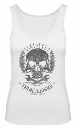 Thunderbike Damen Tank Top Death Head Weiß