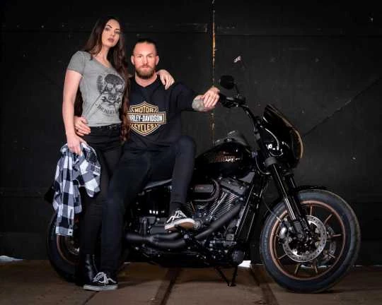 Thunderbike Damen T-Shirt Death´s Head Grau 3 Thunderbike Damen T-Shirt Death´s Head Grau – Bild 3