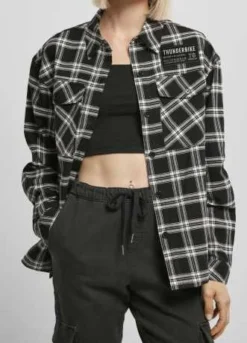 Thunderbike Damen Karohemd Schwarz