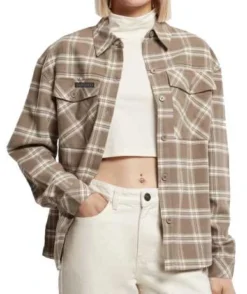 Thunderbike Damen Karohemd Handcrafted Beige