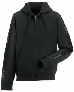Thunderbike Damen Zip Hoodie Vintage Custom, Schwarz