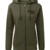 Thunderbike Damen Zip Hoodie Olive Grün