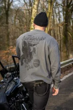 Thunderbike Sweater Vintage Biker Grau -Thunderbike 19 30 1193v 21
