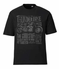 Thunderbike T-Shirt Flying Pan, Schwarz