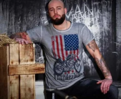 Thunderbike T-Shirt US Flag, Grau -Thunderbike 19 31 1043v 32