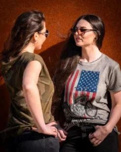 Thunderbike T-Shirt US Flag, Grau -Thunderbike 19 31 1043v 2