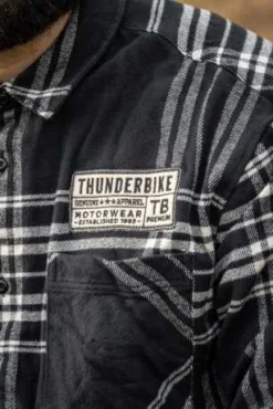 Thunderbike Karohemd Schwarz/beige -Thunderbike 19 32 1190v 21