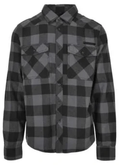 Thunderbike Flanellhemd Original Hellgrau/schwarz