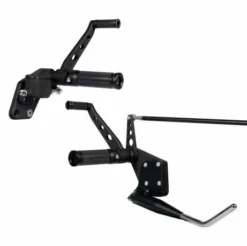 Fußrastenanlage Satin Schwarz Cut